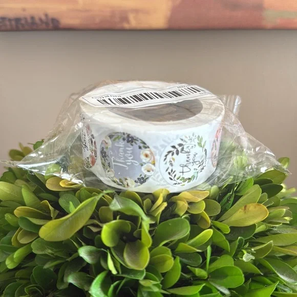 THANK YOU 🌸FLORAL🌸 500pcs ROUND STICKER ROLL 🌟NWT🌟 - Picture 6 of 8